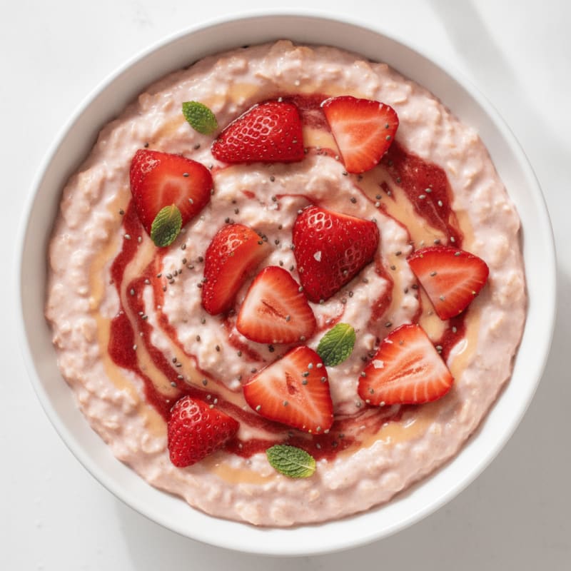 Strawberry Shortcake Overnight Oats