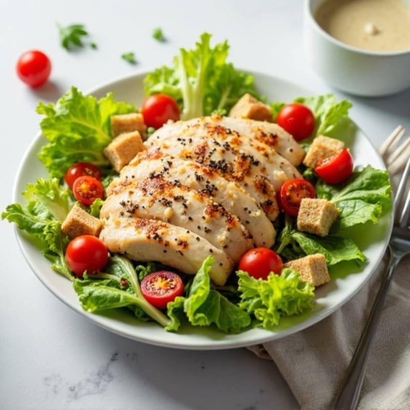 Healthy Grilled Chicken Caesar Salad