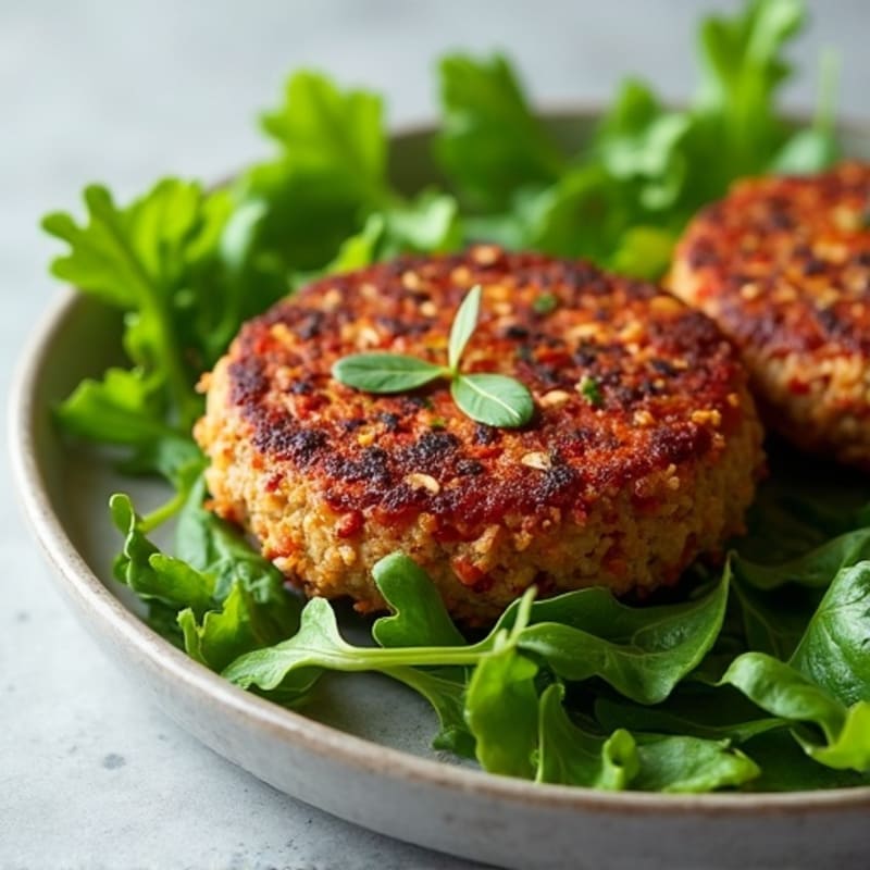 Healthy Smoky Black Bean Burgers with Fresh Greens