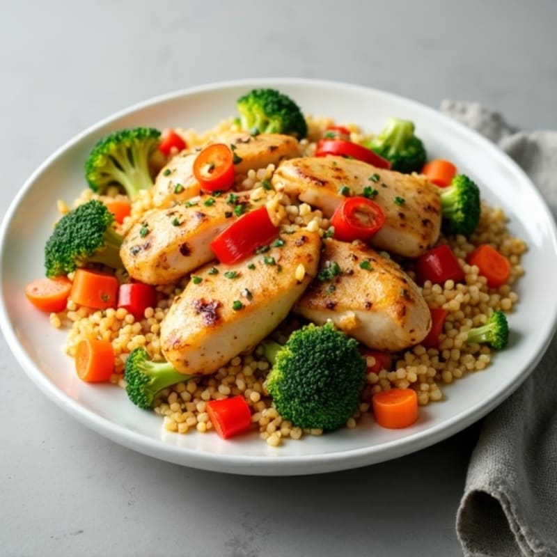 Chicken and Vegetable Brown Rice Stir-Fry