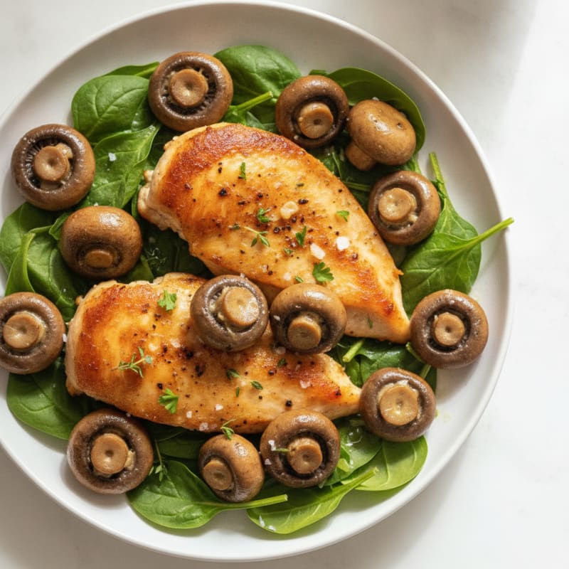 Roasted Garlic Butter Mushrooms