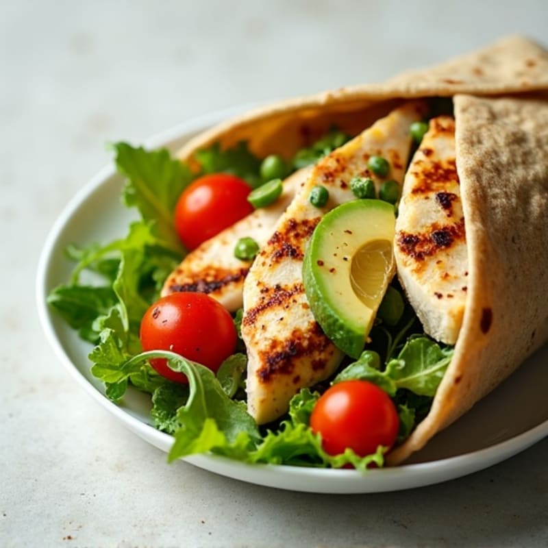 Herb-Grilled Chicken and Fresh Veggie Wrap