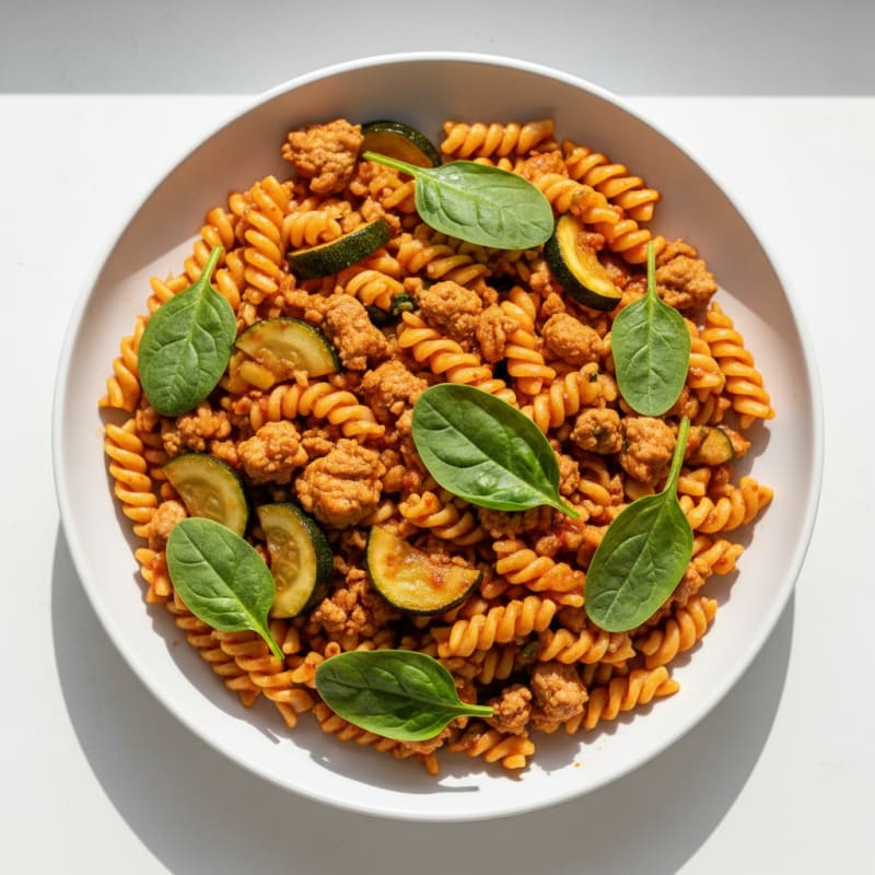 Ground Turkey and Veggie Pasta Skillet