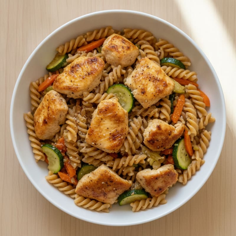 Roasted Chicken and Vegetable Pasta Bowl