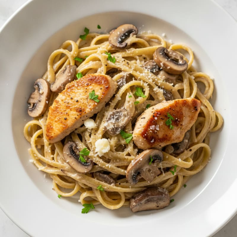 Truffle Mushroom Tagliatelle with Parmesan