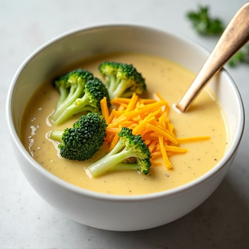 Healthy Creamy Broccoli Cheddar Soup