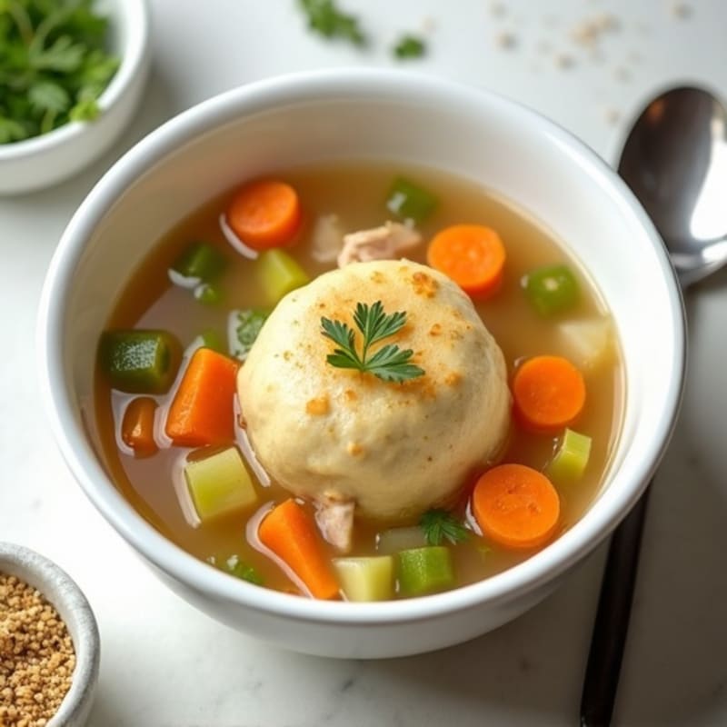 Healthy Chicken and Fluffy Herb Dumpling Soup