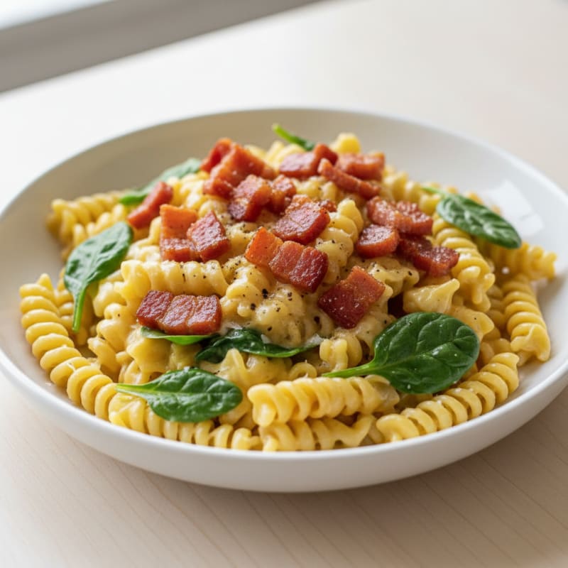 Creamy Carbonara with Crispy Pancetta