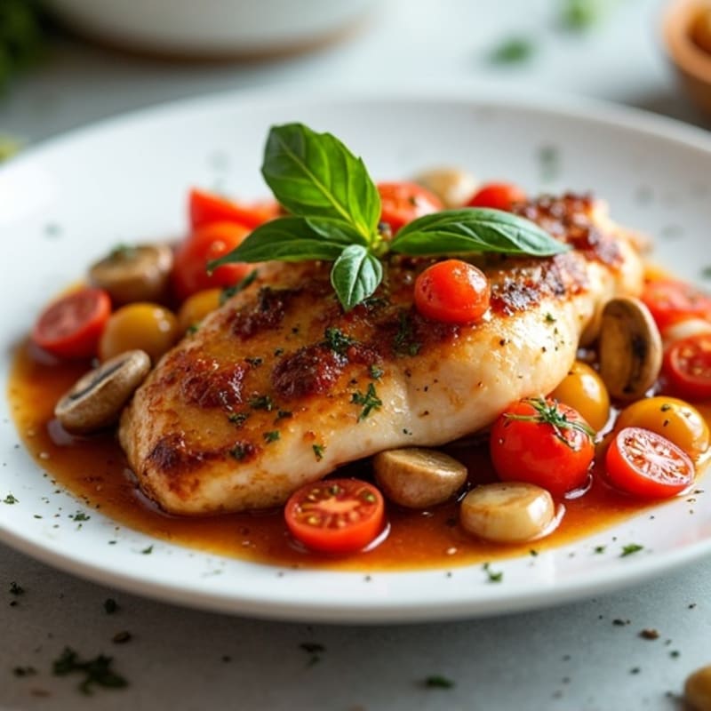 Herb-Roasted Chicken Cacciatore with Garden Vegetables