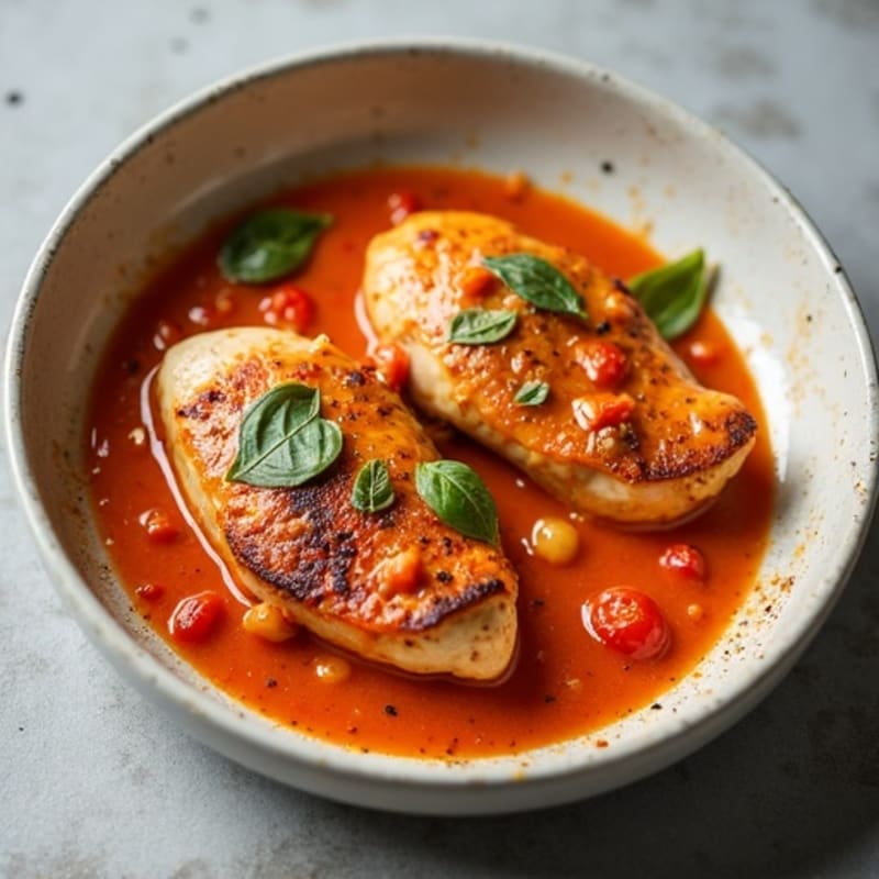Skillet Chicken with Creamy Spiced Tomato Sauce