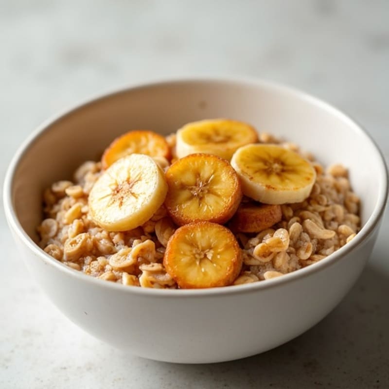 Caramelized Banana Protein Oatmeal Bowl
