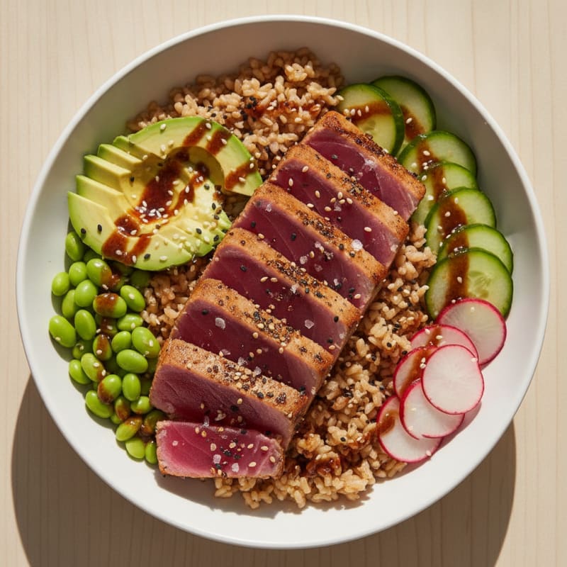 Seared Tuna Rice Bowl
