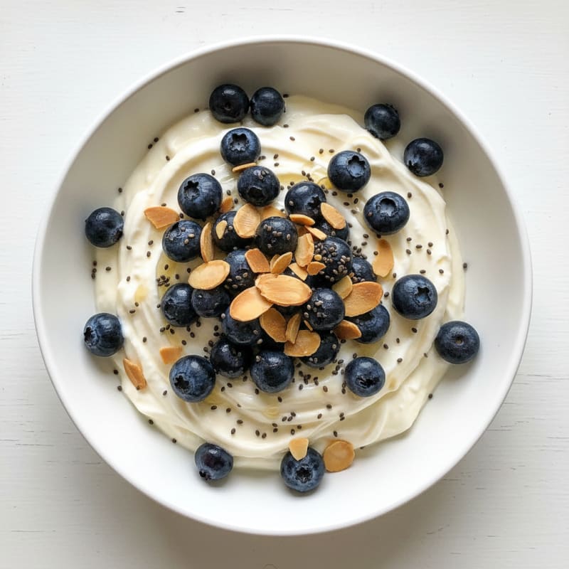 Silky Greek Yogurt Protein Pudding with Fresh Berries