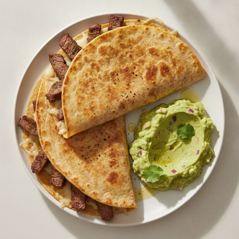 Carne Asada Quesadillas with Guacamole