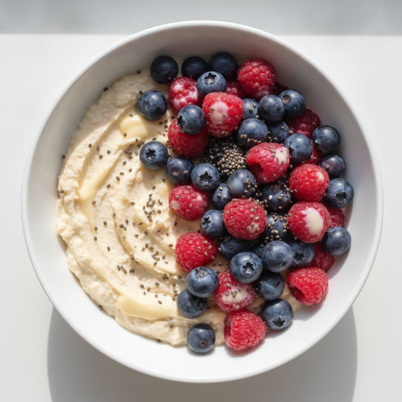 Creamy Protein Berry Bowl with Chia and Plant Protein