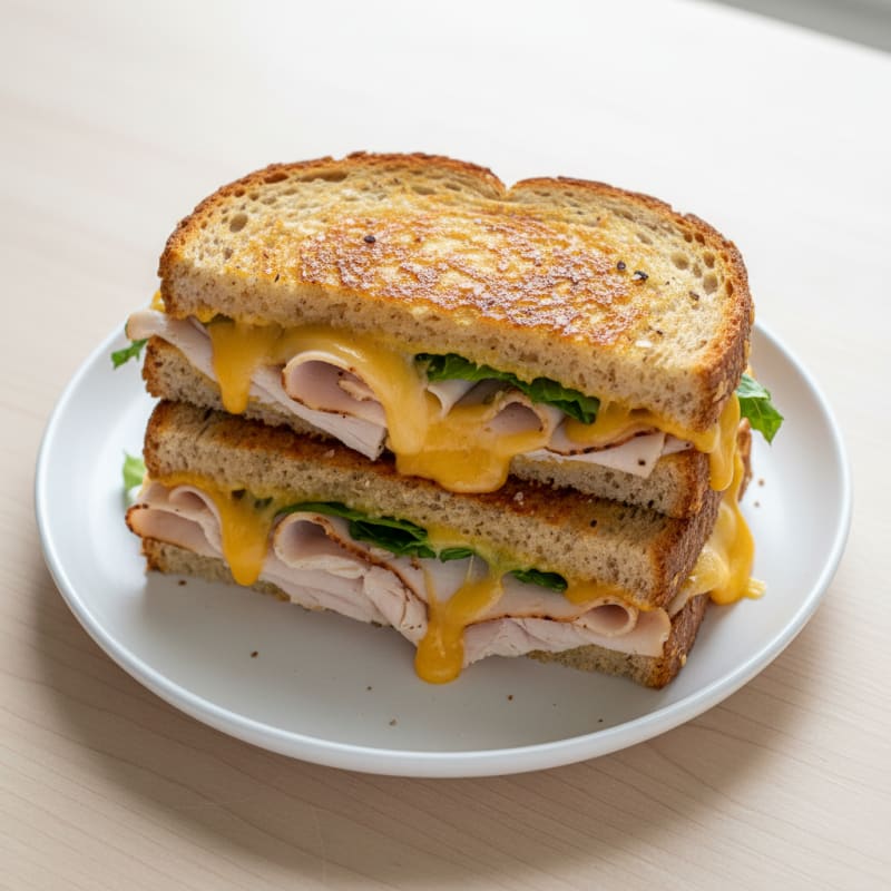 Crispy Golden Triple-Decker Grilled Cheese