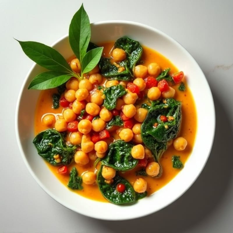 Creamy Chickpea and Spinach Curry