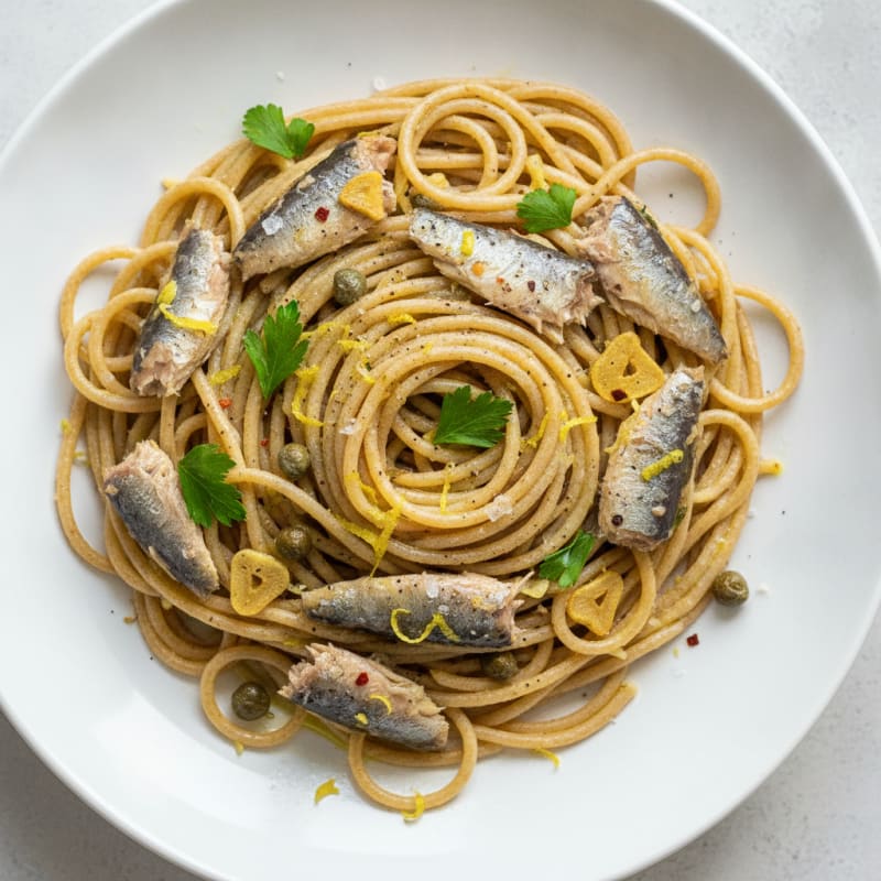 Sardine Pasta with Capers and Lemon