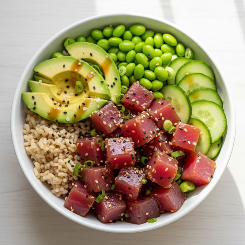 Ahi Tuna Hawaiian Poke Bowl