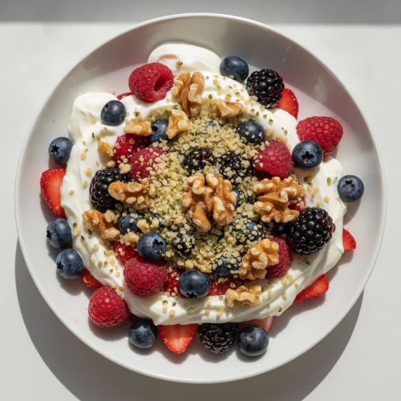 Creamy Greek Yogurt Protein Parfait with Mixed Berries