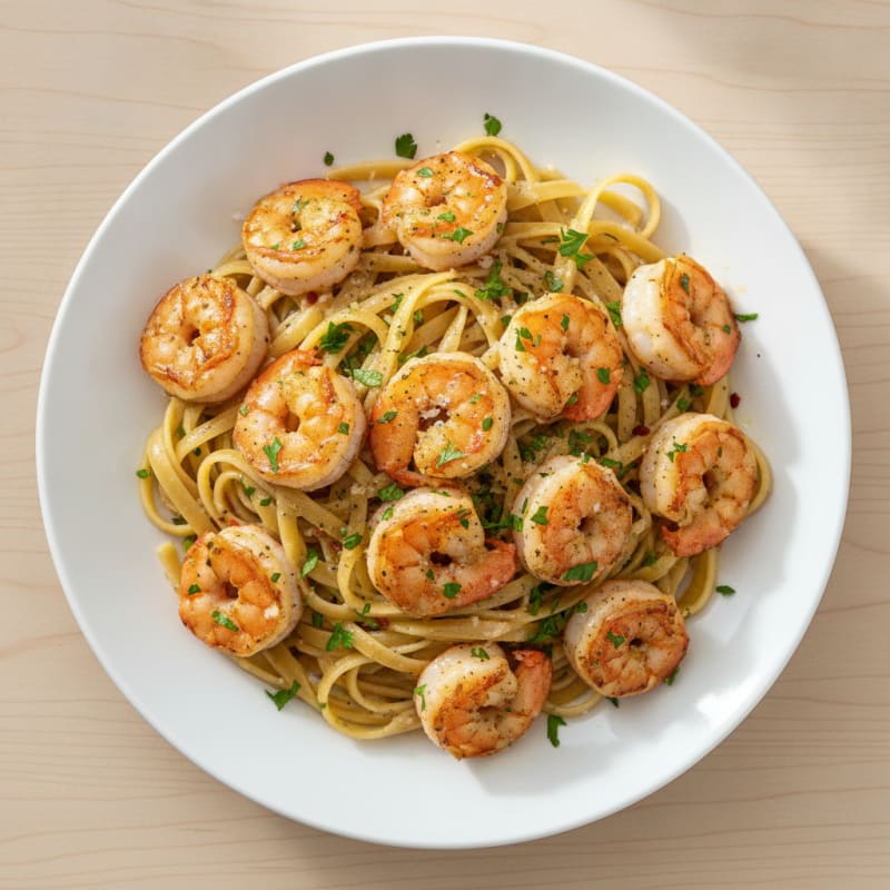 Garlic Butter Shrimp Scampi with Linguine