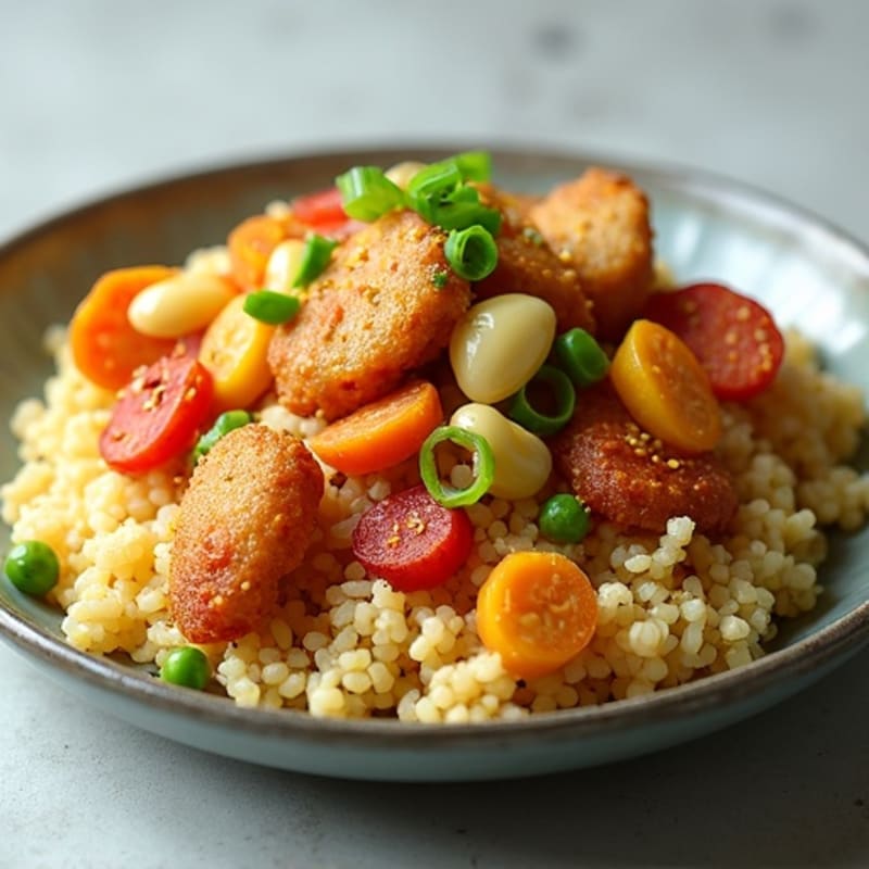 Crispy Spam and Egg Cauliflower Fried Rice
