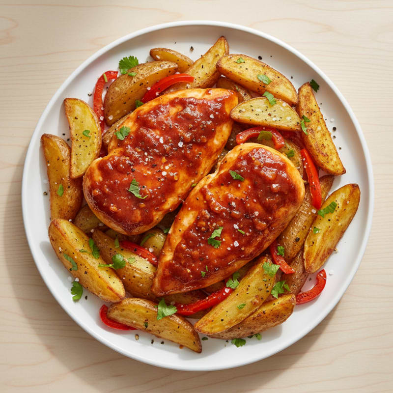 Zesty Chipotle Chicken and Crispy Roasted Potatoes