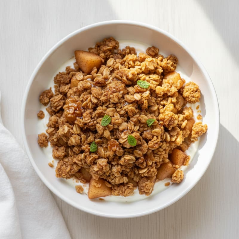 Baked Apple Crumble with Oat Topping