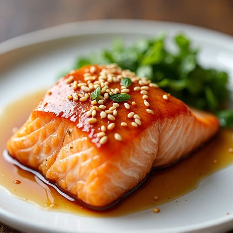 Honey-Ginger Glazed Salmon with Sesame