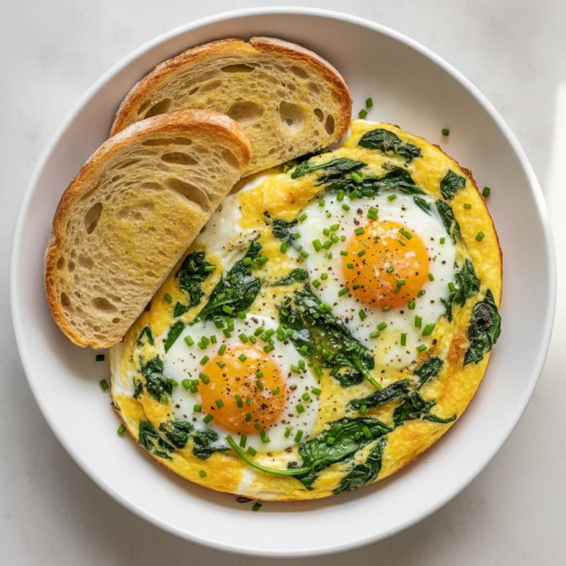 Protein-Packed Baked Eggs with Sourdough Toast