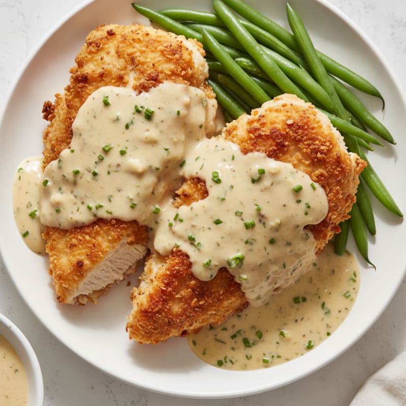 Buttermilk Fried Chicken with Creamy Gravy