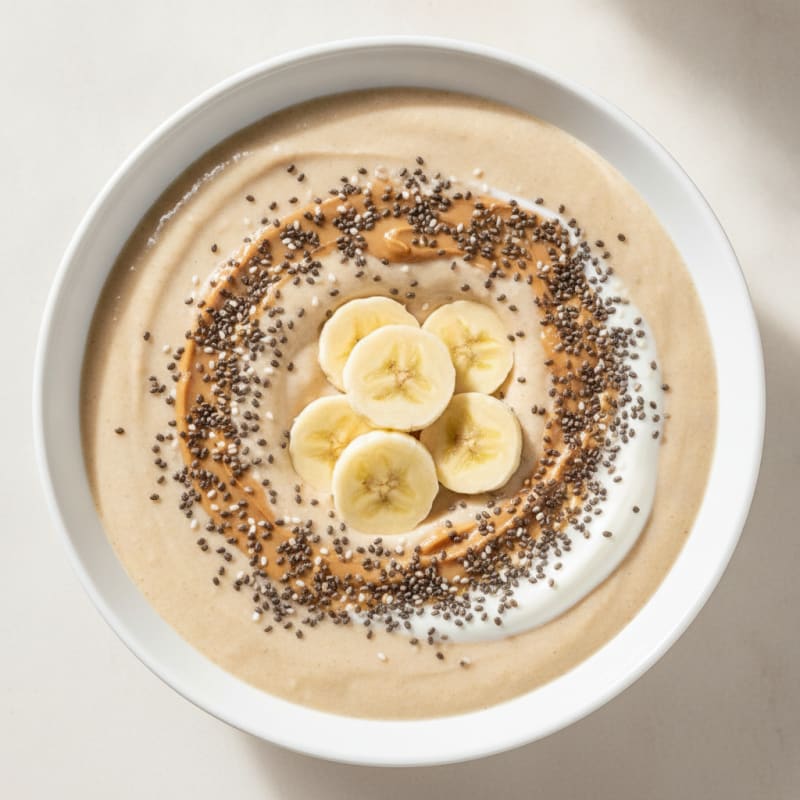 Banana Peanut Butter Protein Smoothie with Greek Yogurt