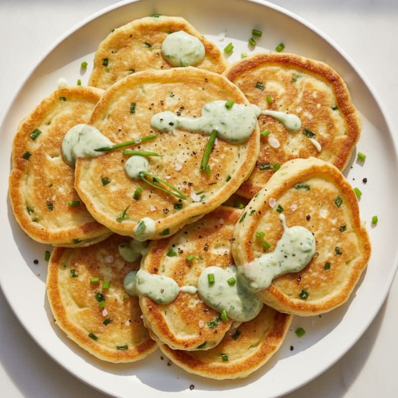 Savory Egg and Chive Pancakes