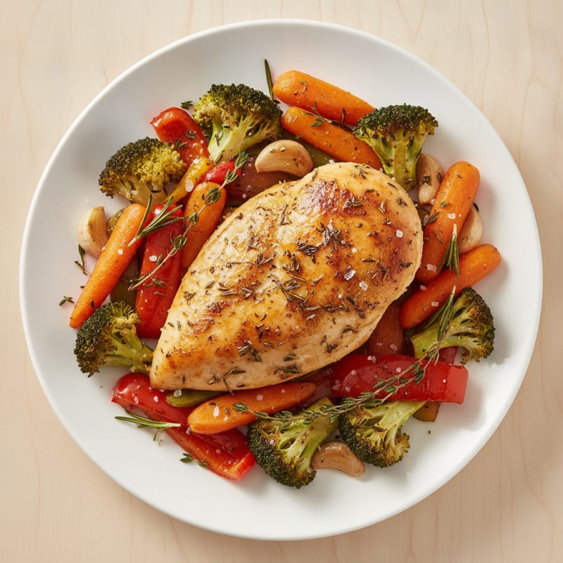 Herb-Roasted Chicken with Roasted Vegetables