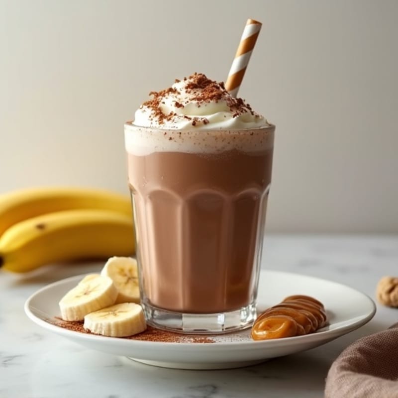 Silky Chocolate Protein Shake with Peanut Butter and Greek Yogurt