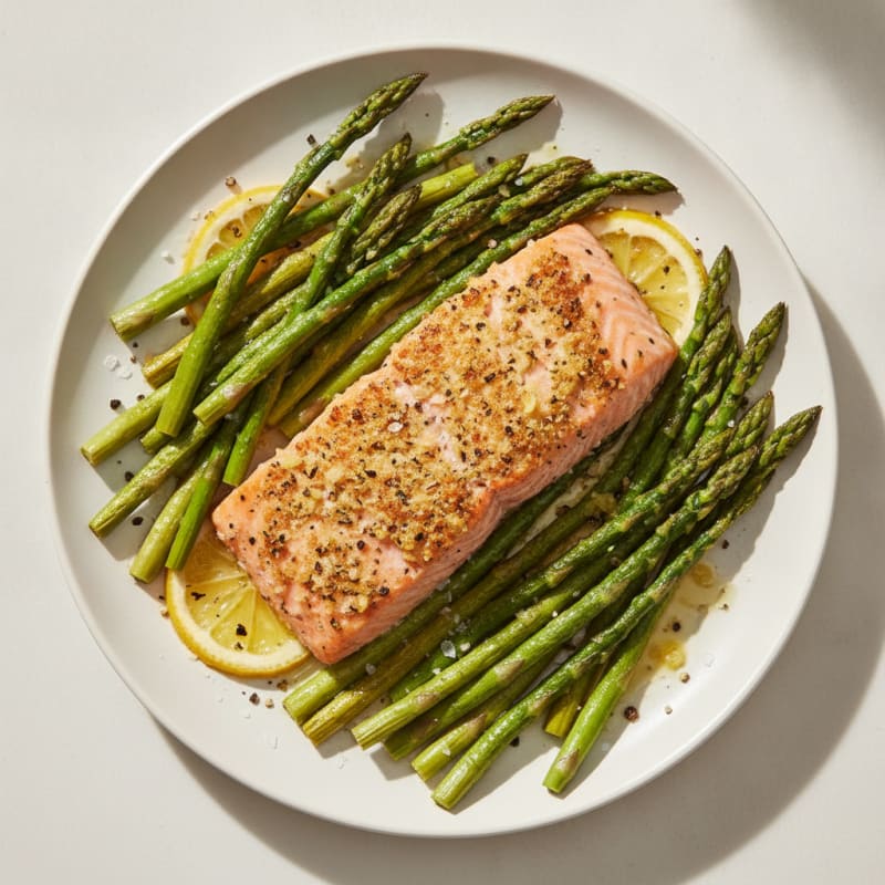 Sheet Pan Lemon Herb Salmon with Asparagus