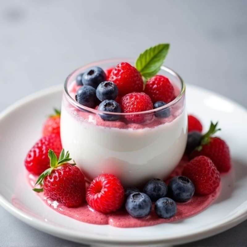 Silky Greek Yogurt Protein Mousse with Berries