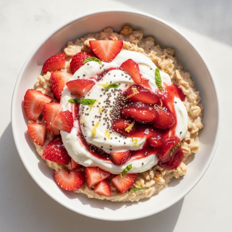 Strawberry Shortcake Overnight Oats