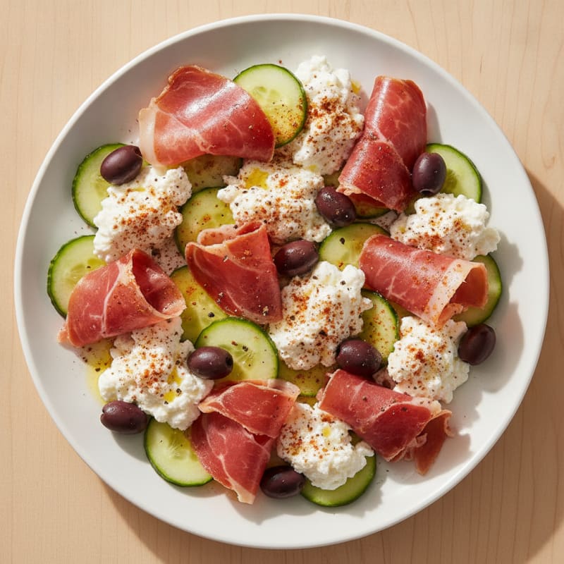 Jamon and Cottage Cheese Plate
