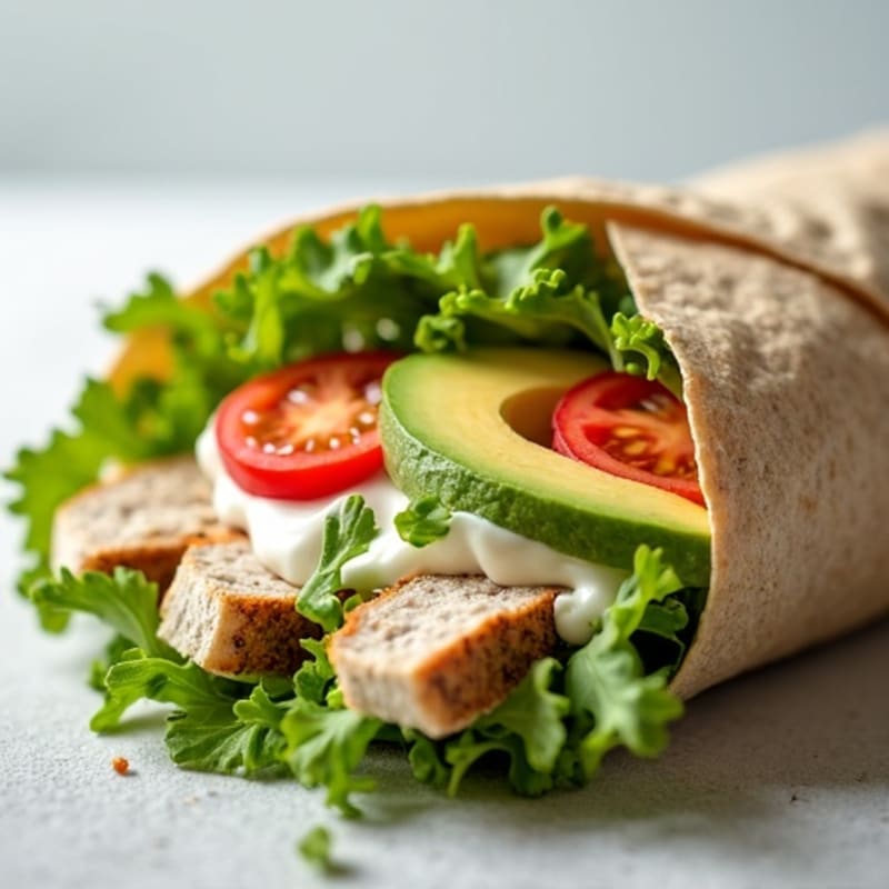 Creamy Avocado Turkey Wrap