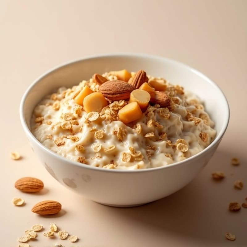 Protein-Packed Vanilla Almond Oatmeal Bowl