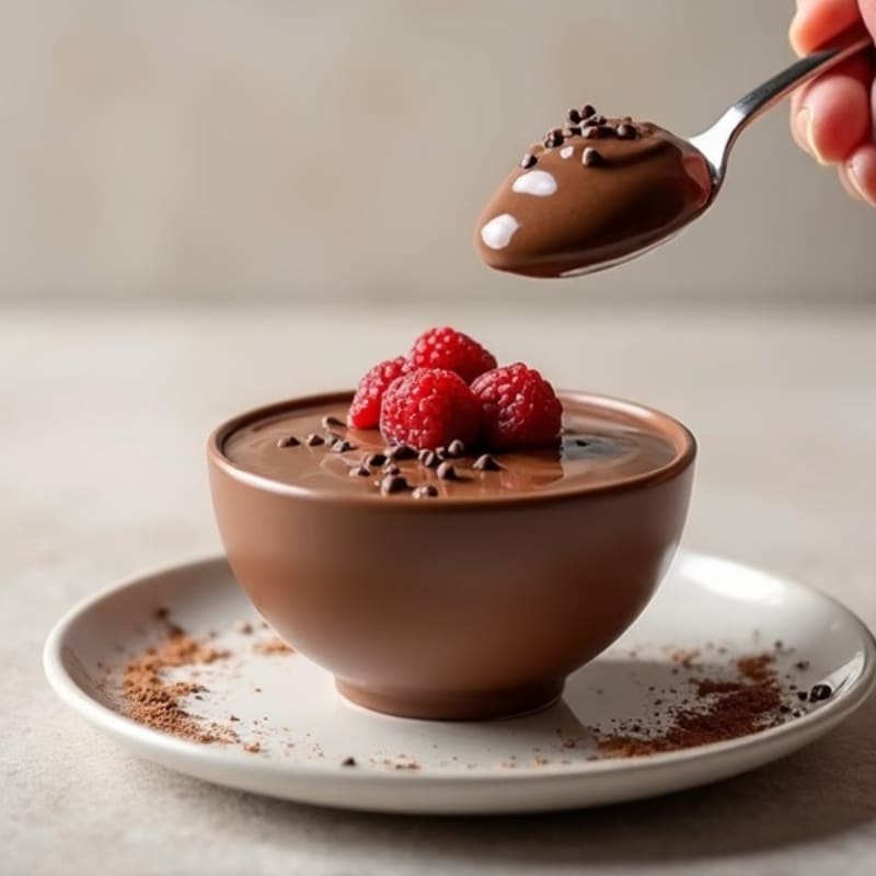 Silky Chocolate Protein Pudding with Cottage Cheese