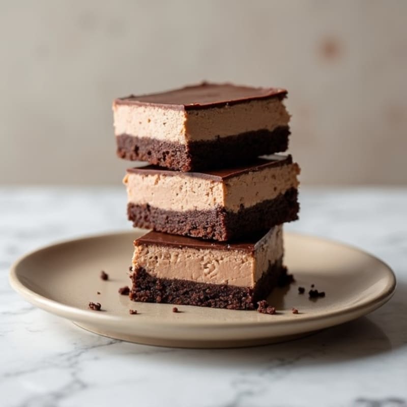 Protein-Rich Dark Chocolate Greek Yogurt Cheesecake Squares