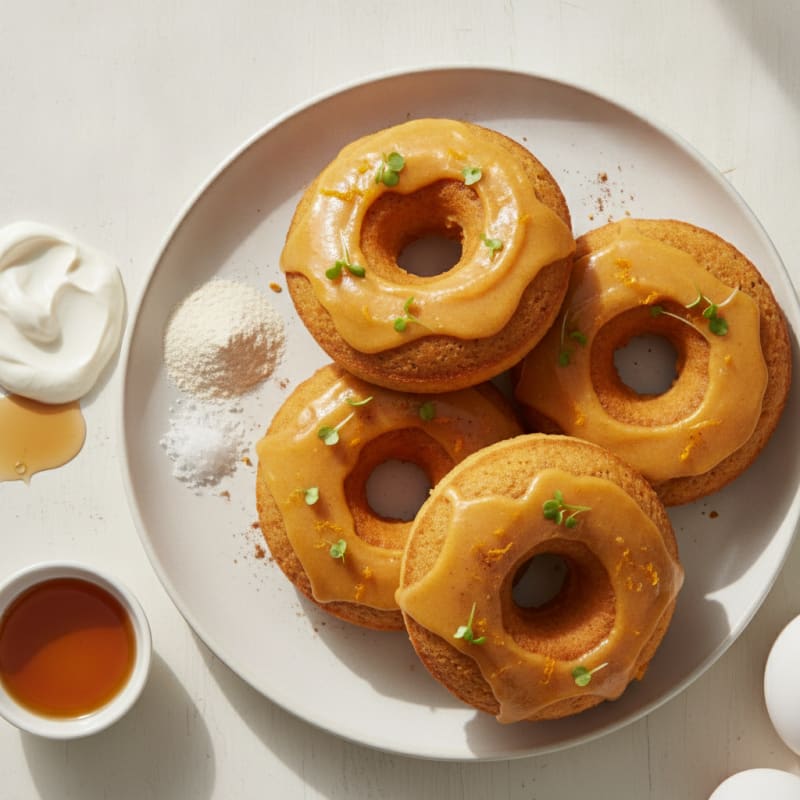 Baked Pumpkin Protein Donuts