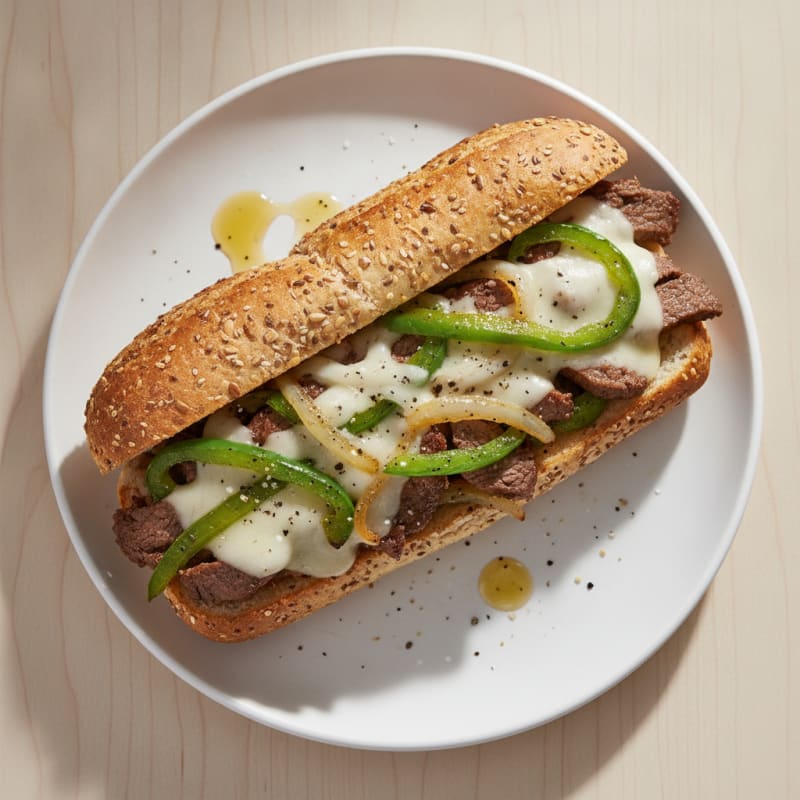 Classic Philly Cheesesteak Sandwich