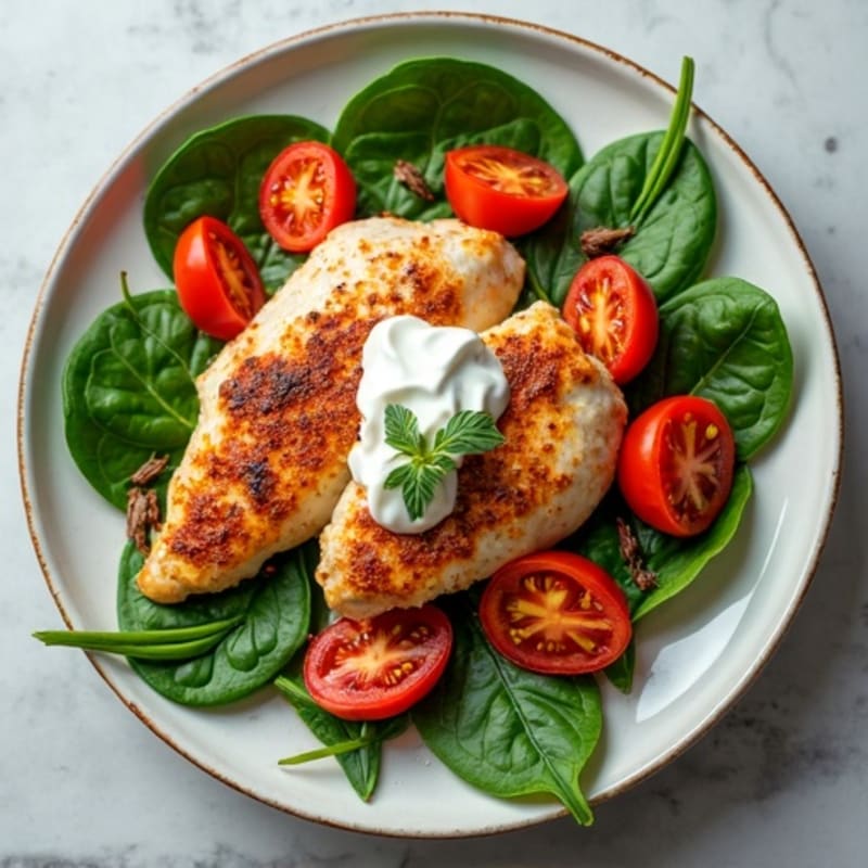 Creamy Spiced Chicken with Tomato and Spinach