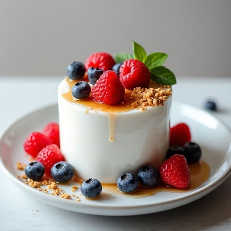 Silky Greek Yogurt Protein Mousse with Berries