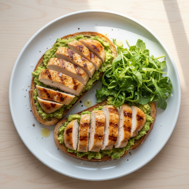 Golden Grilled Chicken & Creamy Avocado Toast