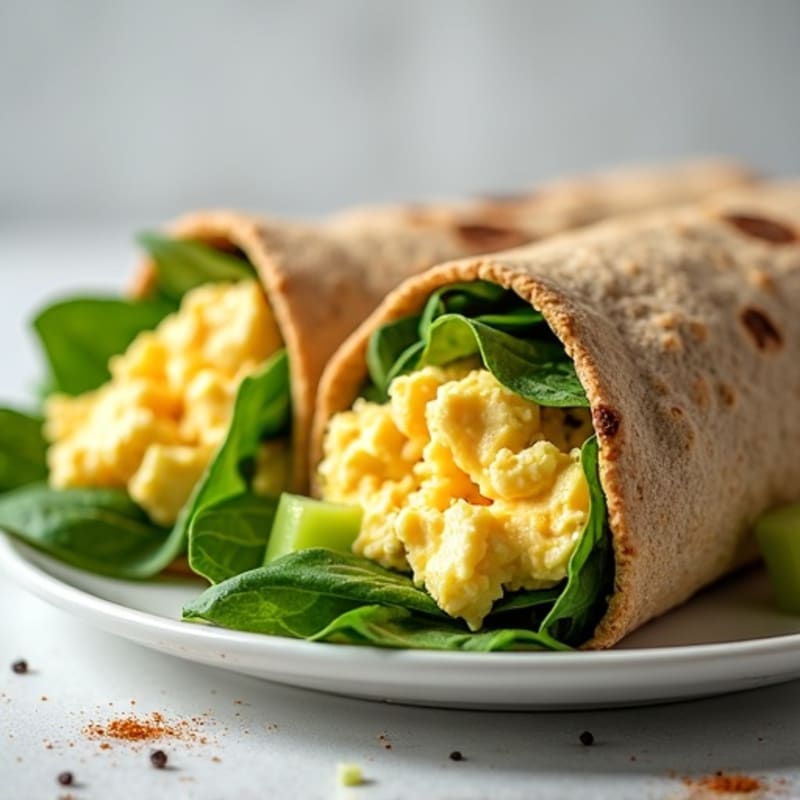 Healthy Creamy Egg Salad Whole Wheat Wrap