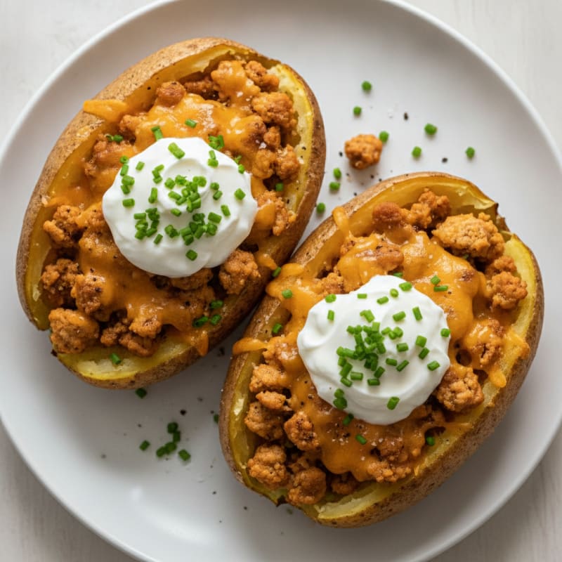 Loaded Baked Potatoes with Chives